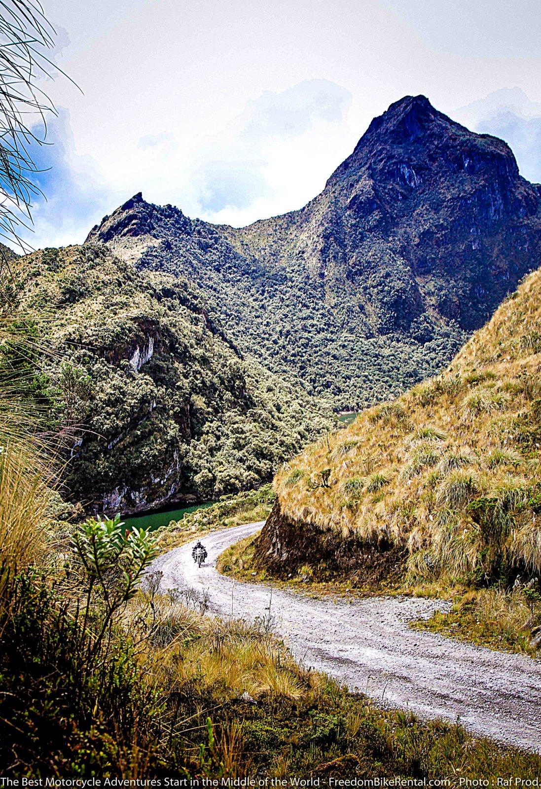 The Coca Cayambe Park in Ecuador - an adventure motorcyclist dream ride