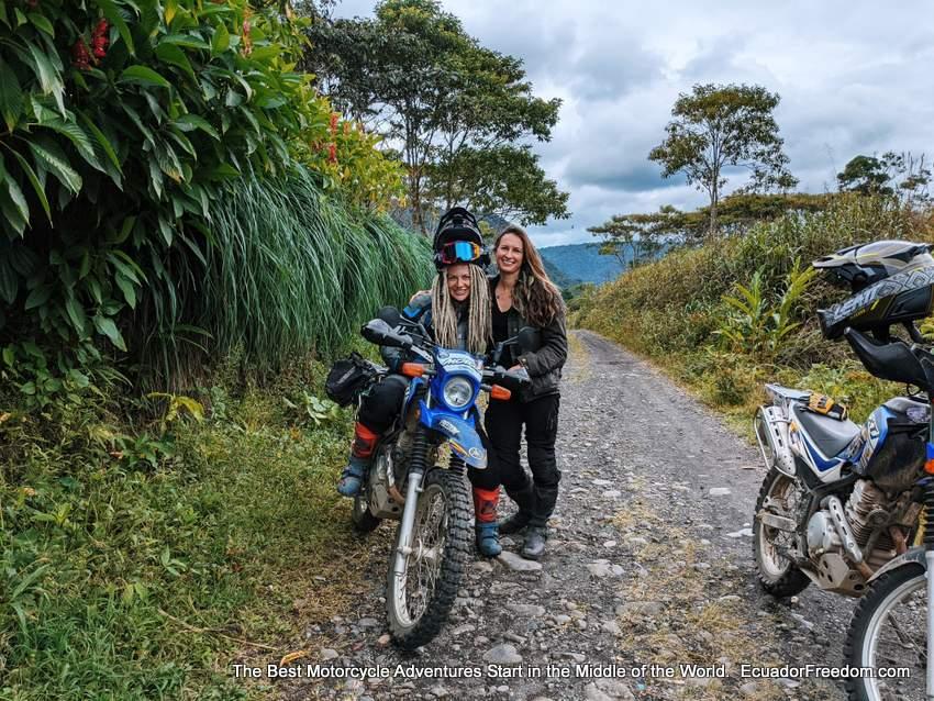 why women should choose to adventure ride motorcycles in Ecuador