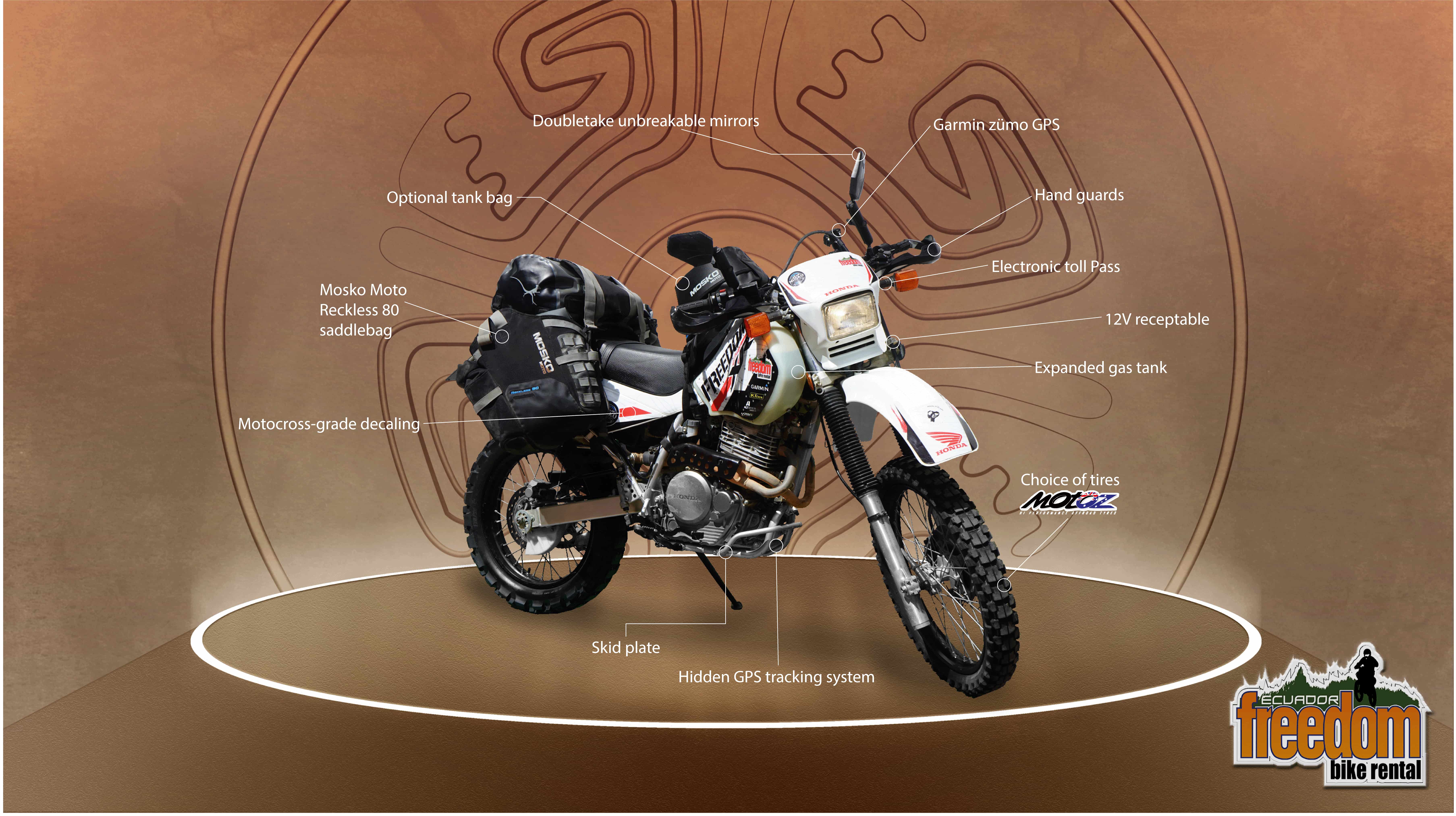 Adventure Motorcycle Rental - Honda XR650L