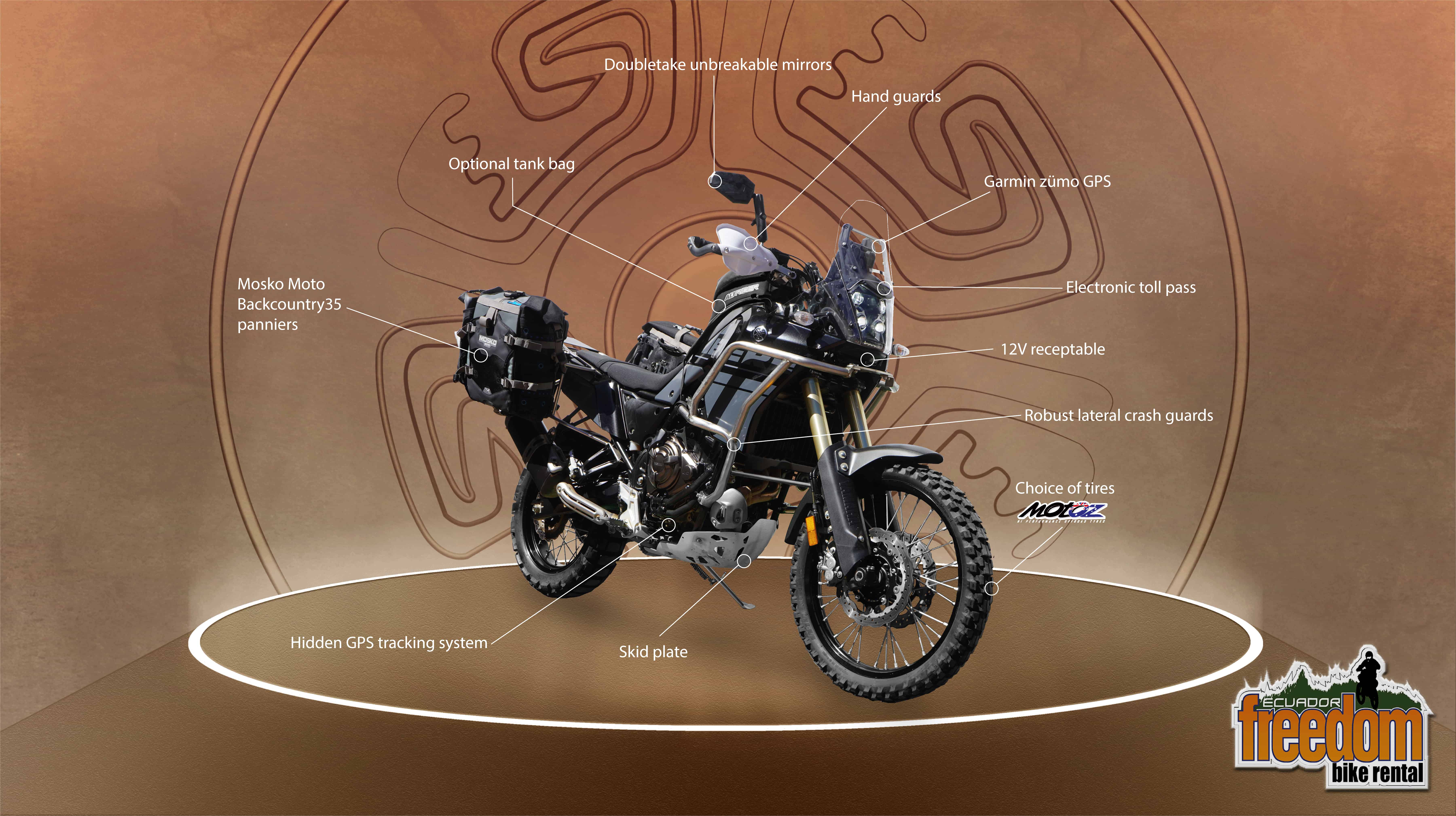 Adventure Motorcycle Rental - Yamaha Ténéré 700