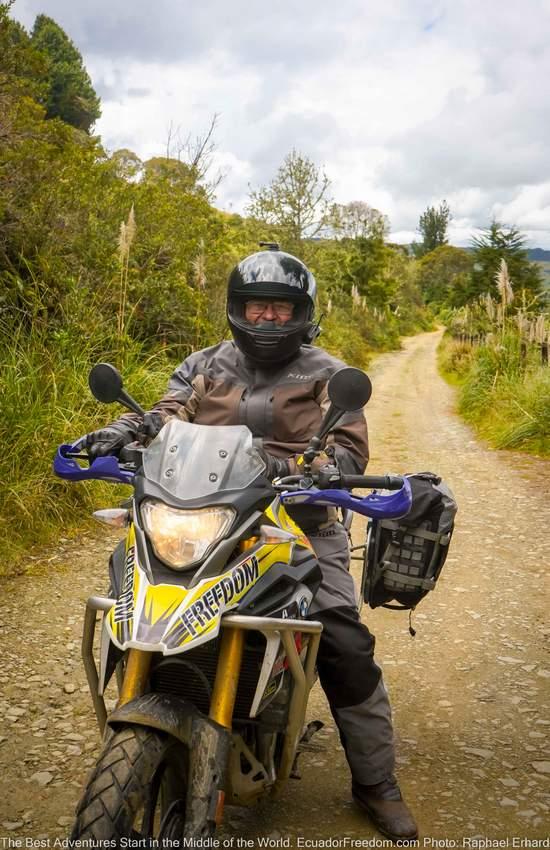 BMW G310GS on dual sport guided motorcycle tour in ecuador