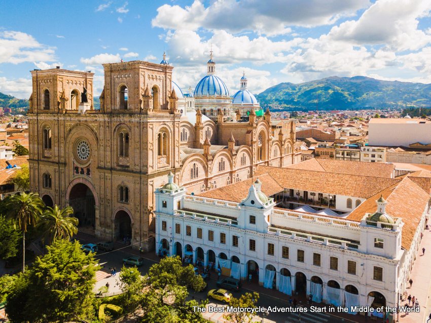 cathedral of the Immaculate Conception aerial view Cuenca Ecuador