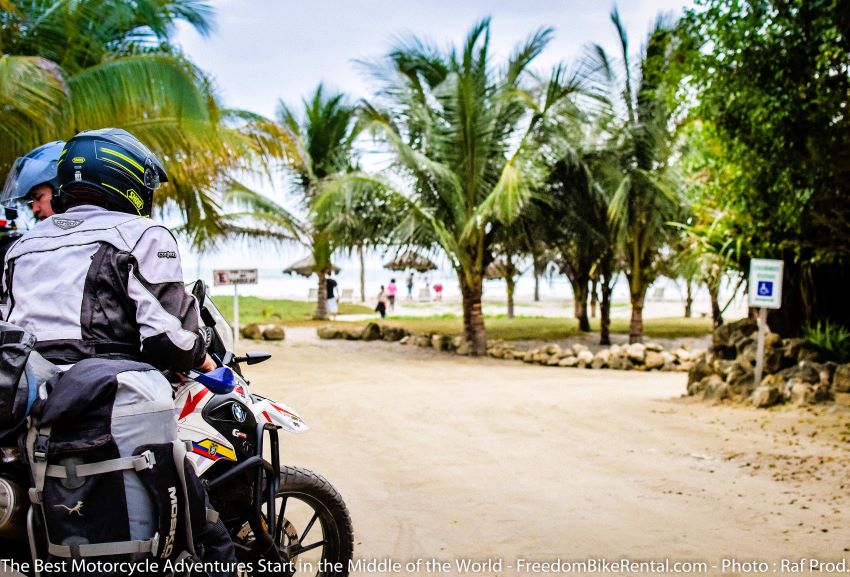 motorcycle at beach in ecuador 850