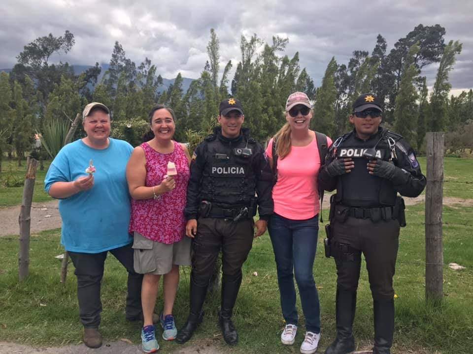 womens tour with ecuador police