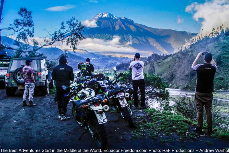Ecuador Motorcycle Tour Stop to enjoy scenery