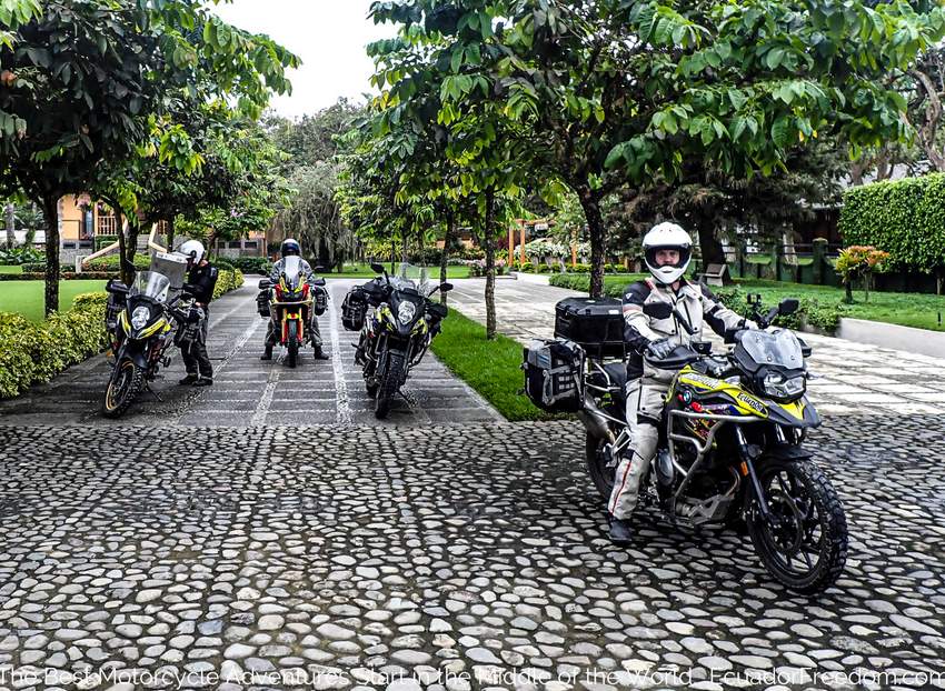 Luxury motorcycles on luxury motorcycle adventure tour in Ecuador South Americ