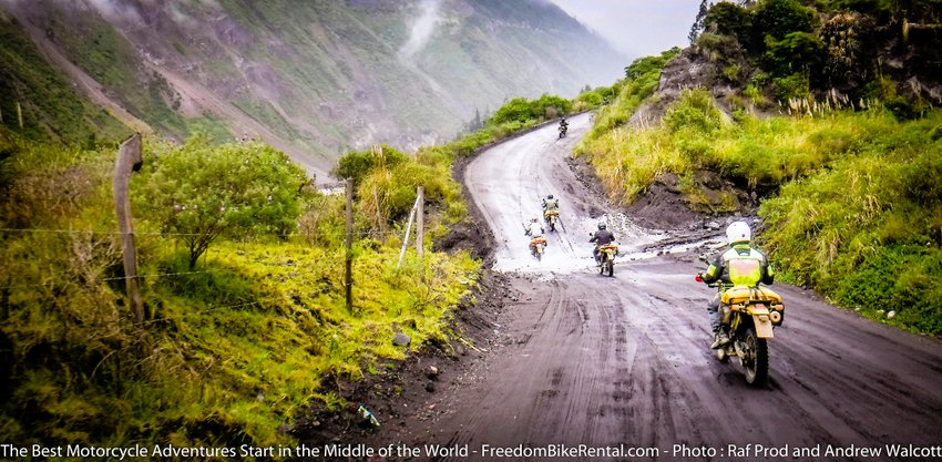 riding offroad in ecuador