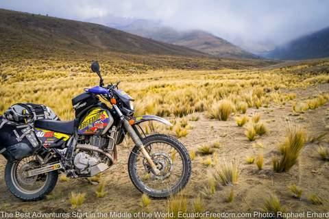 Suzuki DR650 in high elevation mountainous region of Ecuador