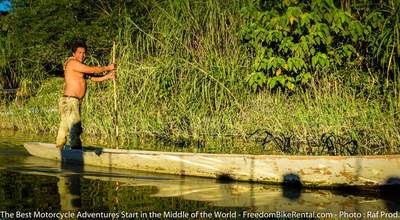 amazonian dugout canoe