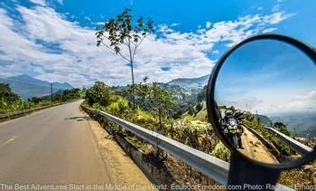 paved road to el corazon from moraspungo motorcycle adventue tour ecuador