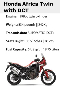 Honda Africa Twin DCT tooltip