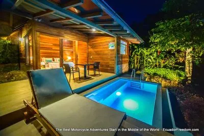 El Jardin Misualli Lodge Cabin with plunge pool the perfect place after a motorcycle ride
