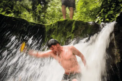 Swimming in Amazon jungle
