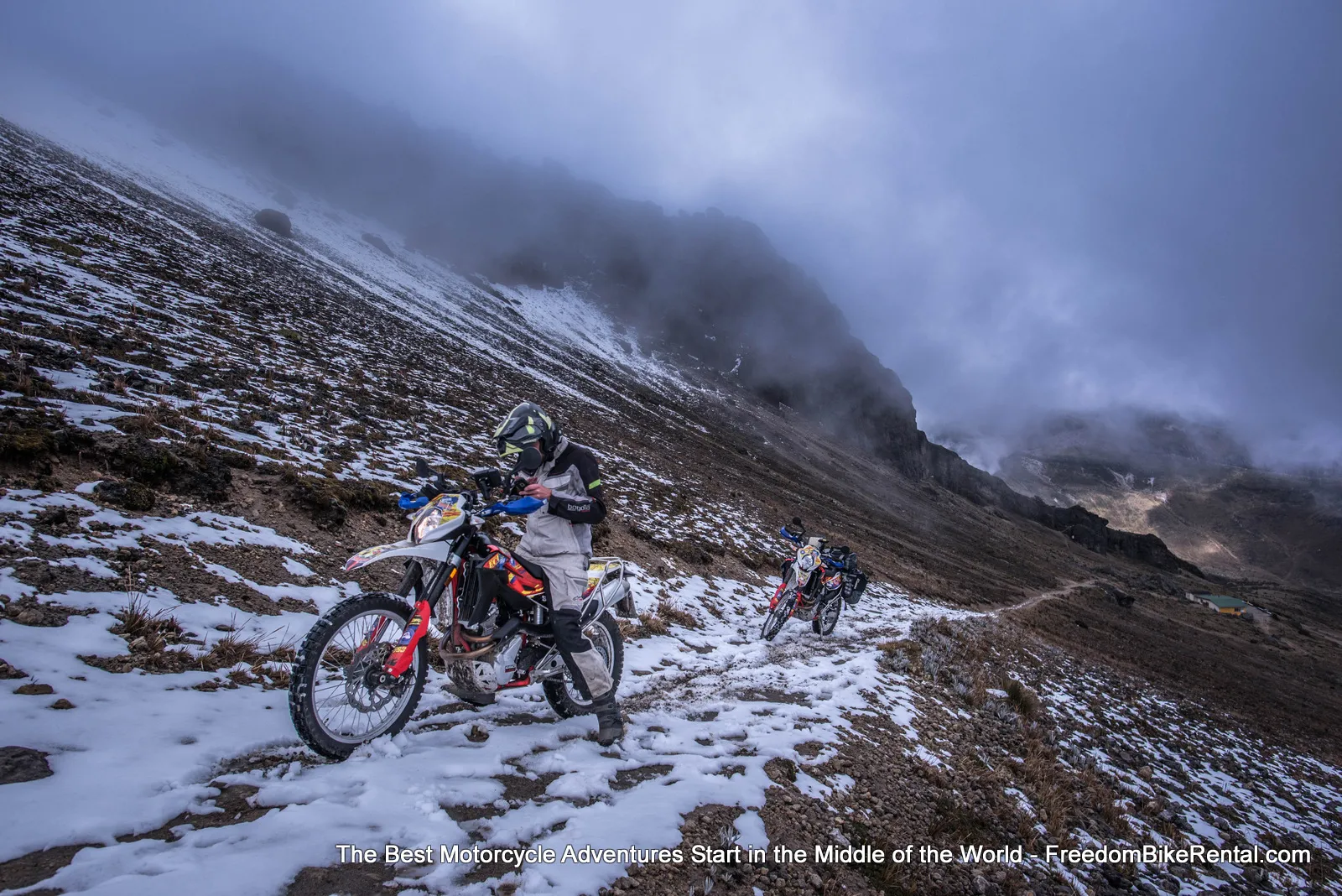 15000 feet on Guagua Pichincha Ecuador Motorcycle dual sport adventure tour