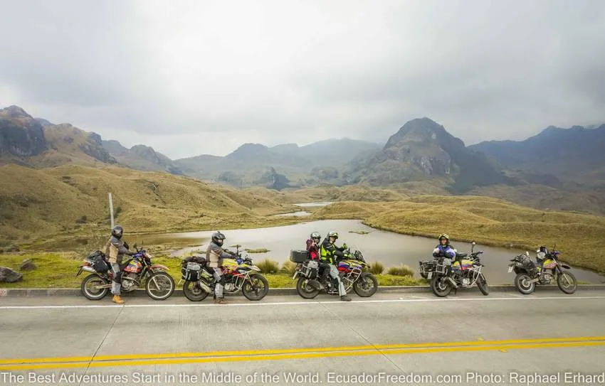 Motorcycle Tour in the cajas national park in Ecuador