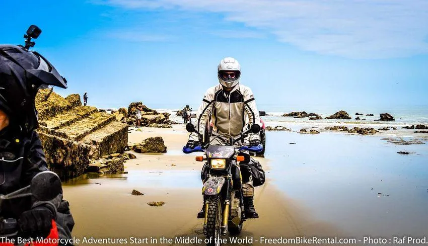 riding suzuki DR650 Offfroad Pacific Discovery Route Ecuador Motorcycle Dirt Bike Tour