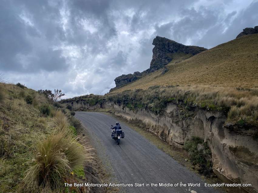 riding an adventure motorcycle alone